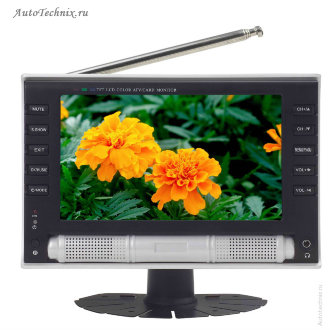 Портативный телевизор EPLUTUS EP-7100 EPLUTUS EP-7100 - Портативный ЖК телевизор с экраном 7" (17,5 см), функцией просмотра фотографий, фильмов,прослушивания музыки со съёмных носителей информации: USB , SD, MMC, MS. 
Автомобильный телевизор EPLUTUS EP-7100 оснащен встроенной телескопической антенной. Есть возможность подключить обычную антенну. Помимо двух стандартных AV входов и выхода, также имеется выход для подключения наушников и USB-порт для подключения внешнего накопителя ("флешки"), универсальный разъем для карт памяти SD/MS/MMC. Телевизор может быть расположен на горизонтальной поверхности с помощью универсальной подставки. Встроенный FM тюнер 87,0-108,0 МГц