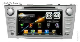 Штатная магнитола на Android 4.1.2 для Toyota Camry V40 (2006-2011) Штатная автомагнитола на Android 4.1.2 для Toyota Camry V40 (2006-2011). Штатное головное устройство с двухъядерным процессором и gps навигацией на OS Android 4.1.2 с поддержкой WiFi и 2G/3G соединения с интернетом. Штатная магнитола с 7” (17,5 см) немоторизованным емкостным сенсорным экраном повышенной чёткости (1024x600), встроенным GPS навигатором с функцией приема информации о пробках, AM/FM-тюнером, комбинированным приводом CD/MP-3/MP-4/DVD, с поддержкой карт памяти SD\MMC, встроенными 2 USB портами и Bluetooth – для организации громкой связи в салоне автомобиля!!! Возможность подключения камеры заднего вида. Возможность подключения звука 5.1. Выход на сабвуфер. 15 - полосный эквалайзер. Поддержка Dual Zone - Поддерживает функцию одновременной работы gps - навигации и воспроизведения мультимедиа. Возможность подключения функции «мультируль» (управление автомагнитолой кнопками на руле). Экран оборудован функцией выключения, что будет весьма полезным при вождении в темное время суток. Возможность скачать более 600000 приложений из Google Play.. Смена логотипа и обоев главного меню. Возможность подключения функции пробок и Internet.
