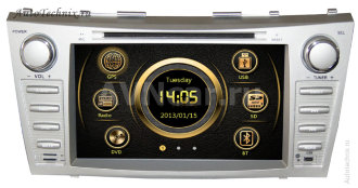 Штатная магнитола для Toyota Camry V40 (2006-2011) Штатная магнитола для Toyota Camry V40 (2006-2011). Штатное головное устройство с gps навигацией на OS Win CE-6 с поддержкой 2G/3G соединения с интернетом. Штатная автомагнитола с 7” (17,5 см) немоторизованным сенсорным экраном повышенной чёткости (800x480), встроенным GPS навигатором с функцией приема информации о пробках, TV/FM-тюнером, комбинированным приводом CD/MP-3/MP-4/DVD, с поддержкой карт памяти SD\MMC, встроенными 2 USB портами и Bluetooth – для организации громкой связи в салоне автомобиля.