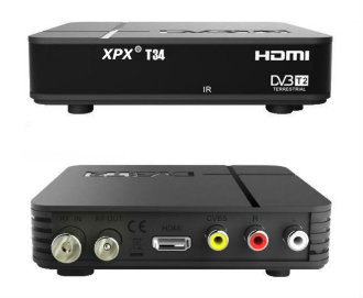 Цифровой ресивер XPX T34 Цифровой эфирный ресивер XPX T34 - цифровой приемник для просмотра цифрового телевидения, полностью совместимый с форматами, используемыми в России. Данное устройство возможно использовать с любым телевизором, имеющим аудио-видео вход или HDMI вход (в том числе и компьютерные мониторы). Ресивер можно использовать и в качестве медиаплеера; устройство поддерживает запись на внешние USB носители и большинство популярных видео/аудио форматов: MPEG1/2/4, DivX, TS, MKV, MP3, WMA, AC3. Поддержка функции TimeShift (возможность поставить прямой эфир «на паузу» и вернуться к просмотру с того же самого места позднее). Подходит для установки в автомобиле.