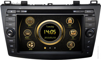 Штатная магнитола для Mazda 3 (2009-2011) Штатная автомагнитола для Mazda 3 (2009-2011). Штатное головное устройство с gps навигацией на OS Win CE-6 с поддержкой 2G/3G соединения с интернетом. Штатная магнитола с 7” (17,5 см) немоторизованным сенсорным экраном повышенной чёткости (800x480), встроенным GPS навигатором с функцией приема информации о пробках, TV/FM-тюнером, комбинированным приводом CD/MP-3/MP-4/DVD, с поддержкой карт памяти SD\MMC, встроенными 2 USB портами и Bluetooth – для организации громкой связи в салоне автомобиля.