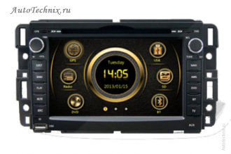 Штатная магнитола для Chevrolet Tahoe Штатная автомагнитола для Chevrolet Tahoe. Штатное головное устройство с gps навигацией на OS Win CE-6 с поддержкой 2G/3G соединения с интернетом. Штатная магнитола с 7” (17,5 см) немоторизованным сенсорным экраном повышенной чёткости (800x480), встроенным GPS навигатором с функцией приема информации о пробках, TV/FM-тюнером, комбинированным приводом CD/MP-3/MP-4/DVD, с поддержкой карт памяти SD\MMC, встроенными 2 USB портами и Bluetooth – для организации громкой связи в салоне автомобиля.