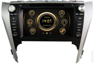 Штатная магнитола для Toyota Camry V50 (2011+) Штатная автомагнитола для Toyota Camry V50 (2011 +). Штатное головное устройство с gps навигацией на OS Win CE-6 с поддержкой 2G/3G соединения с интернетом. Штатная магнитола с 7” (17,5 см) немоторизованным сенсорным экраном повышенной чёткости (800x480), встроенным GPS навигатором с функцией приема информации о пробках, TV/FM-тюнером, комбинированным приводом CD/MP-3/MP-4/DVD, с поддержкой карт памяти SD\MMC, встроенными 2 USB портами и Bluetooth – для организации громкой связи в салоне автомобиля.